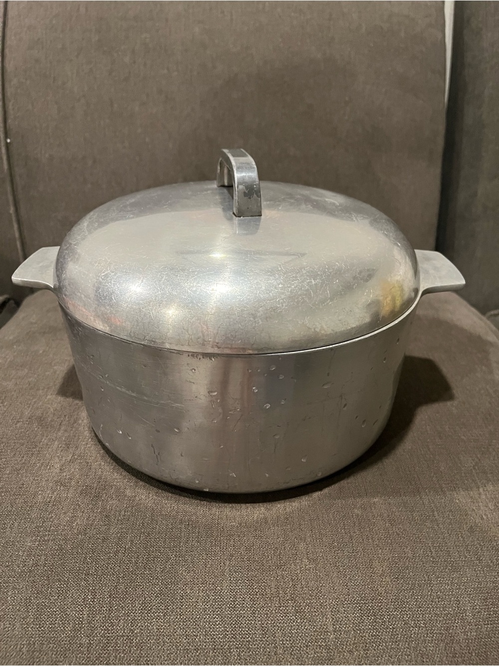 Classic Aluminum Casserole Pot with Lid - Silver